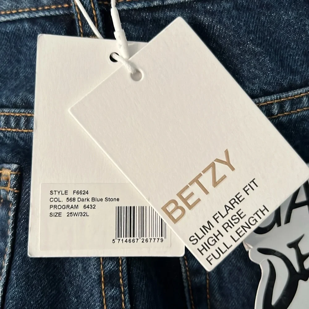 Ganni Betzy Slim Flare High Rise Full Length Jeans | Size 25